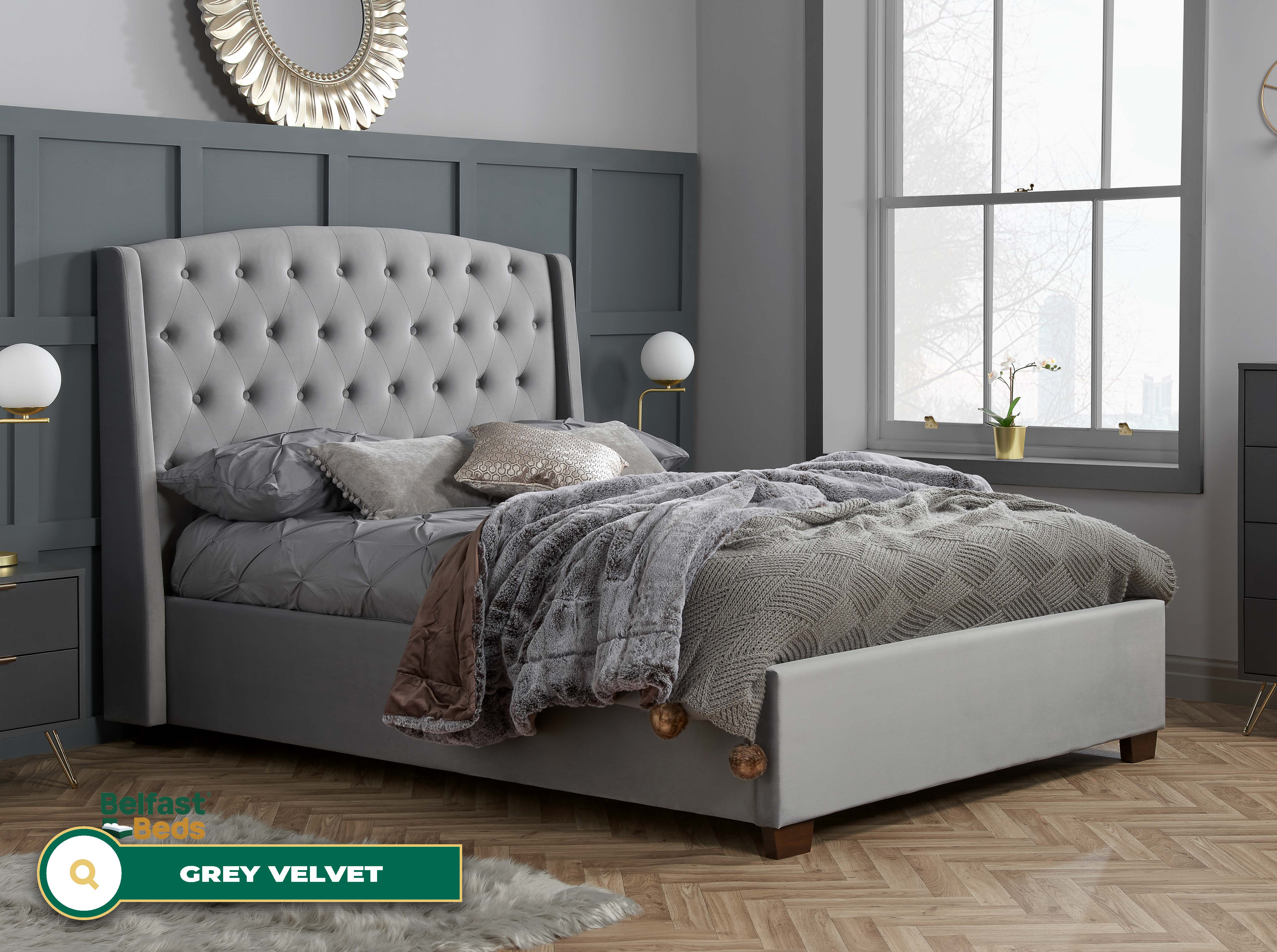 Birlea Balmoral Fabric Bed Frame