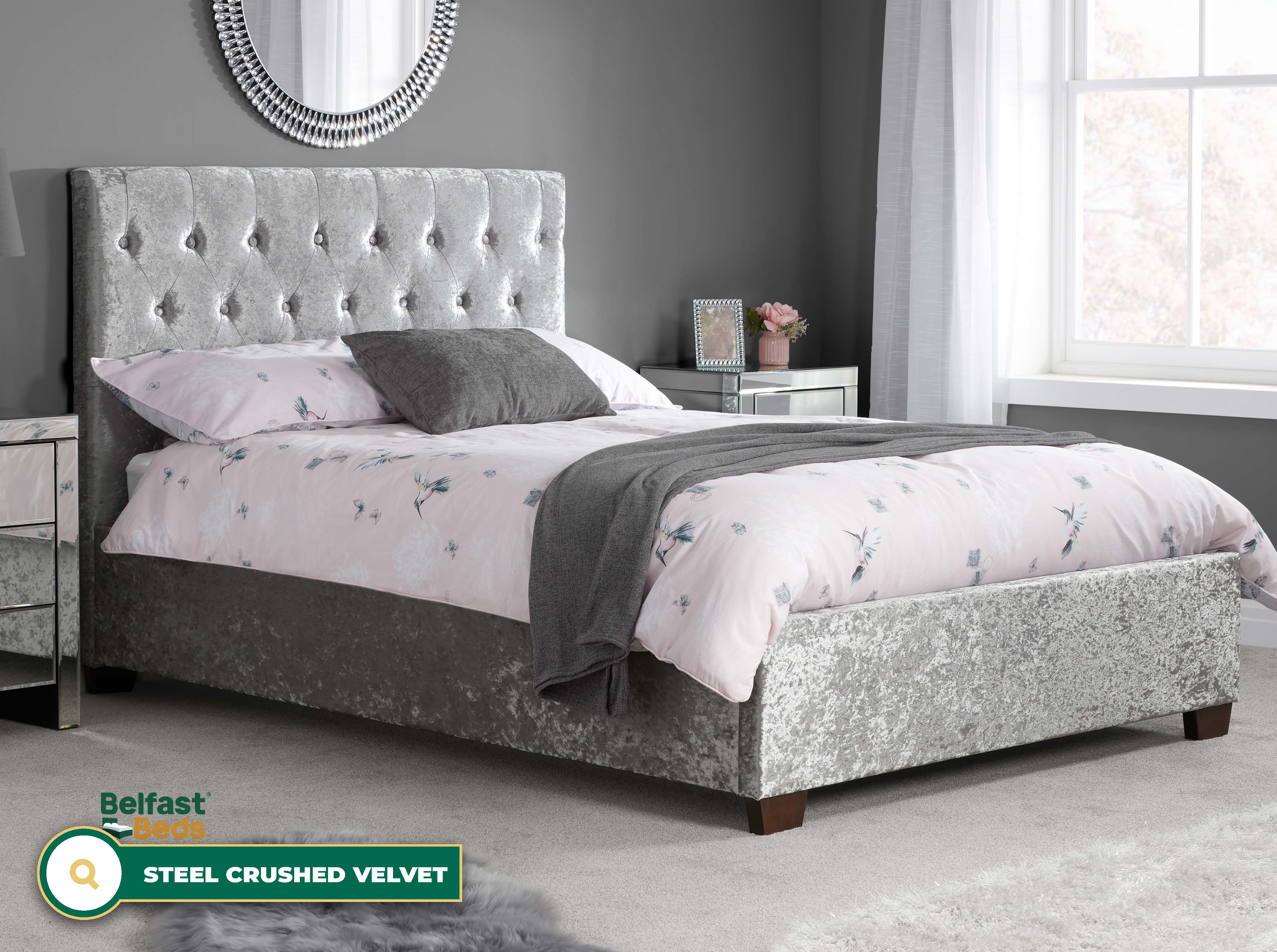 Birlea Cologne Fabric Bed Frame
