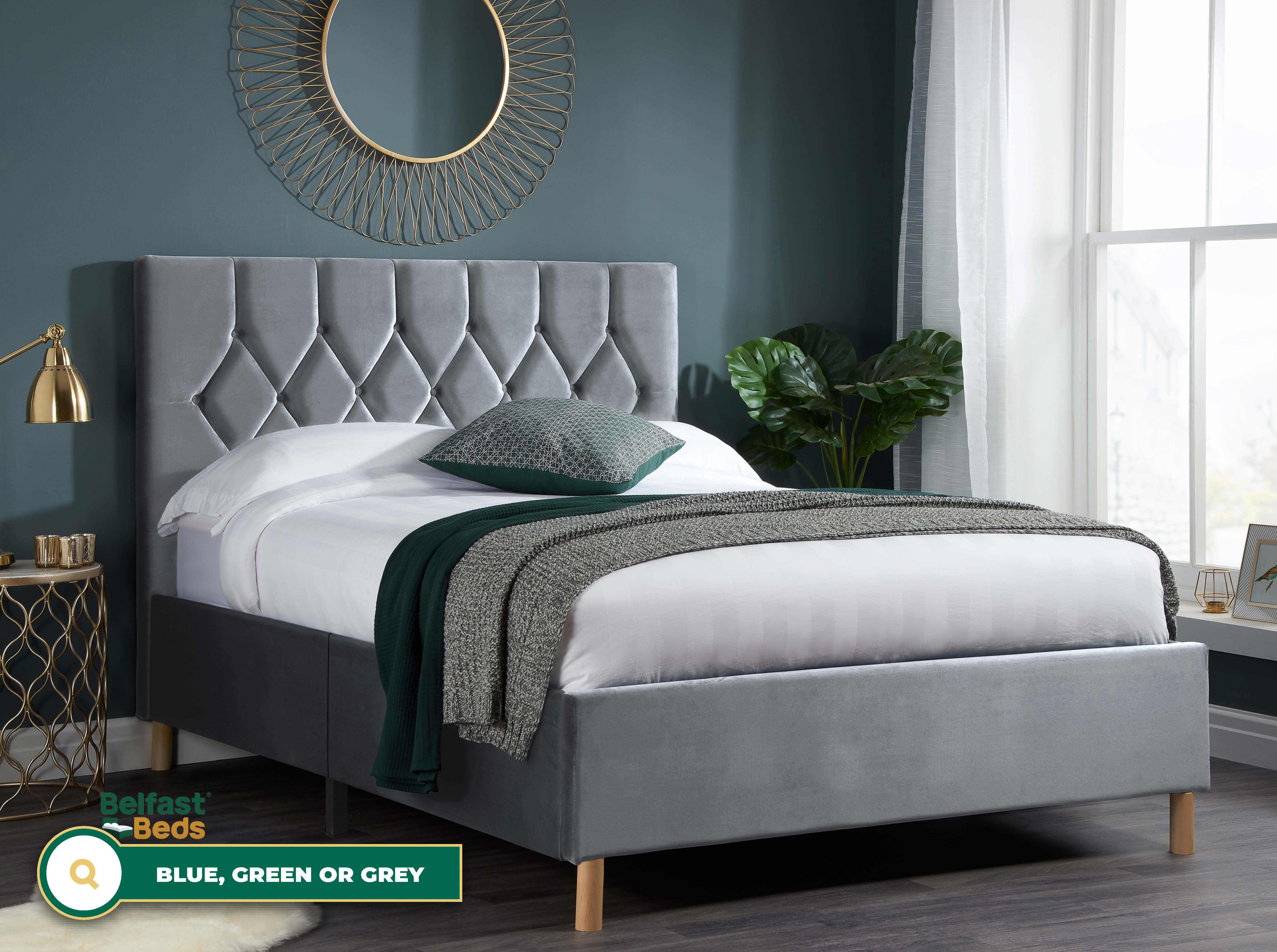 Birlea Loxley Fabric Bed Frame thumbnail 3