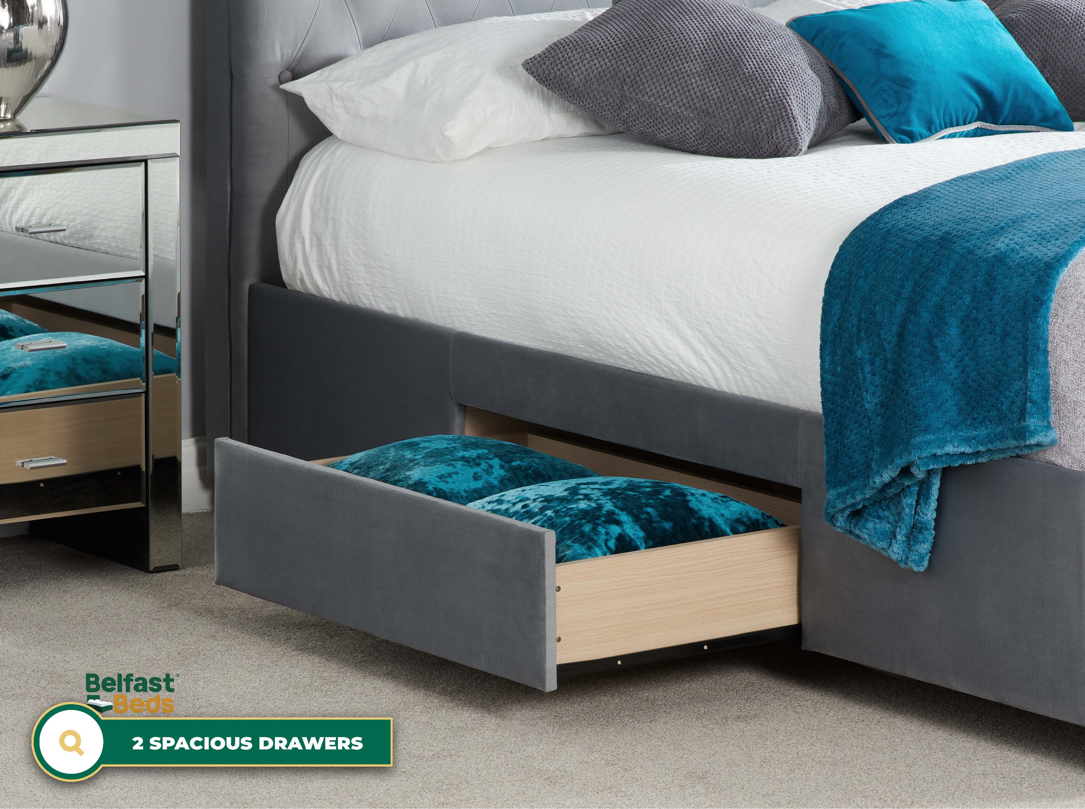 Birlea Marlow Fabric Bed Frame thumbnail 2