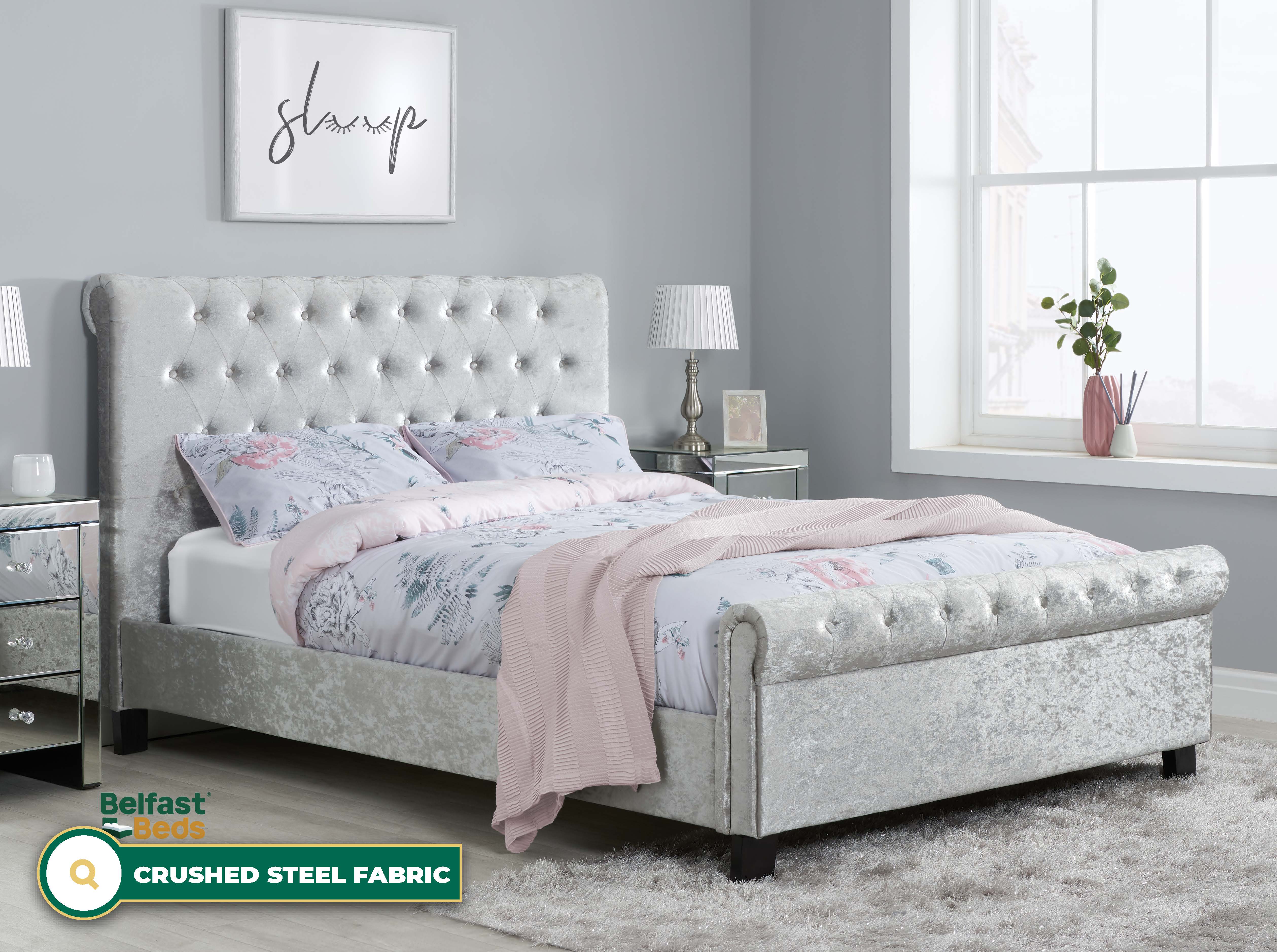 Birlea Sienna Fabric Bed Frame