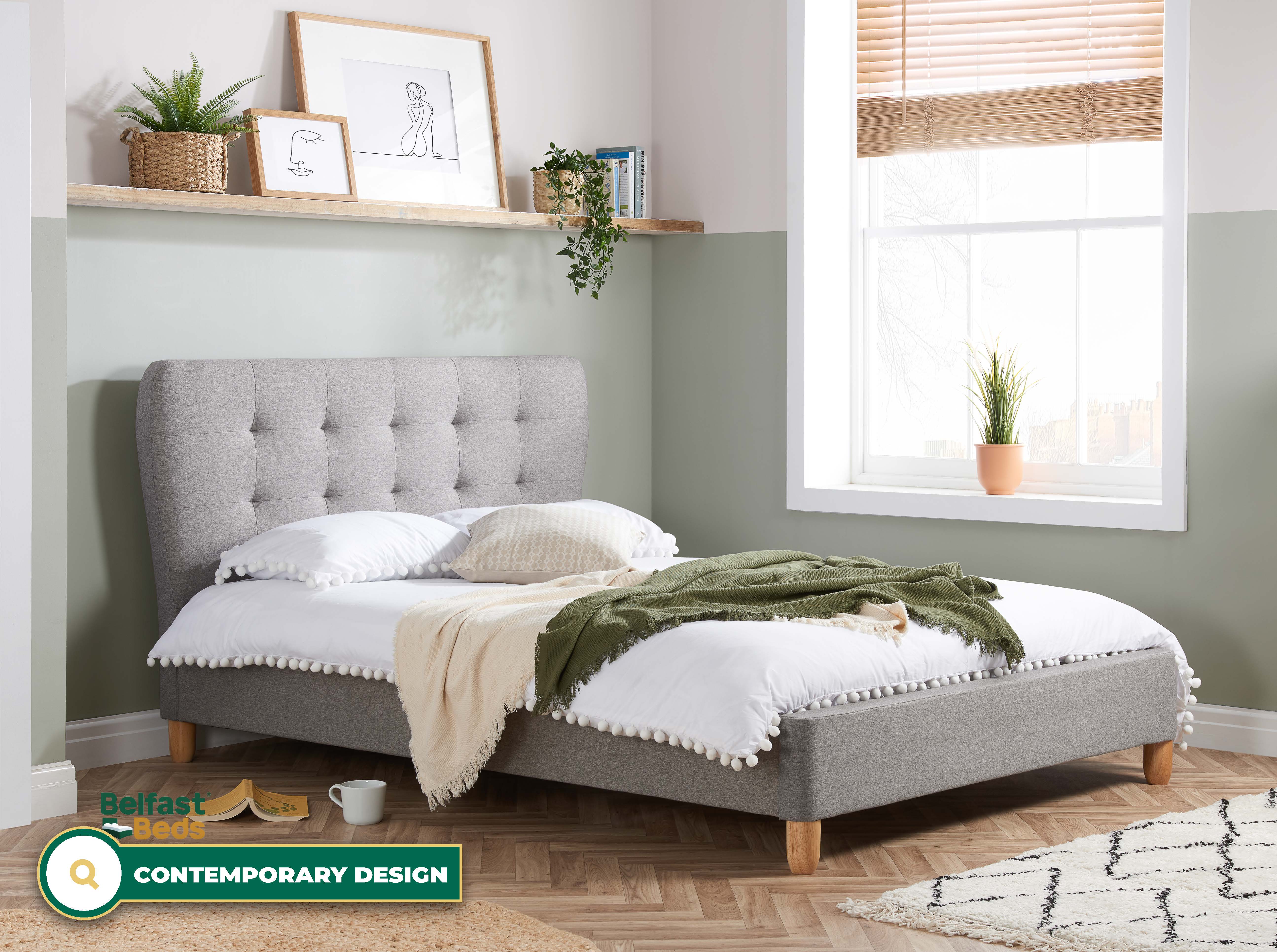 Birlea Stockholm Fabric Bed Frame