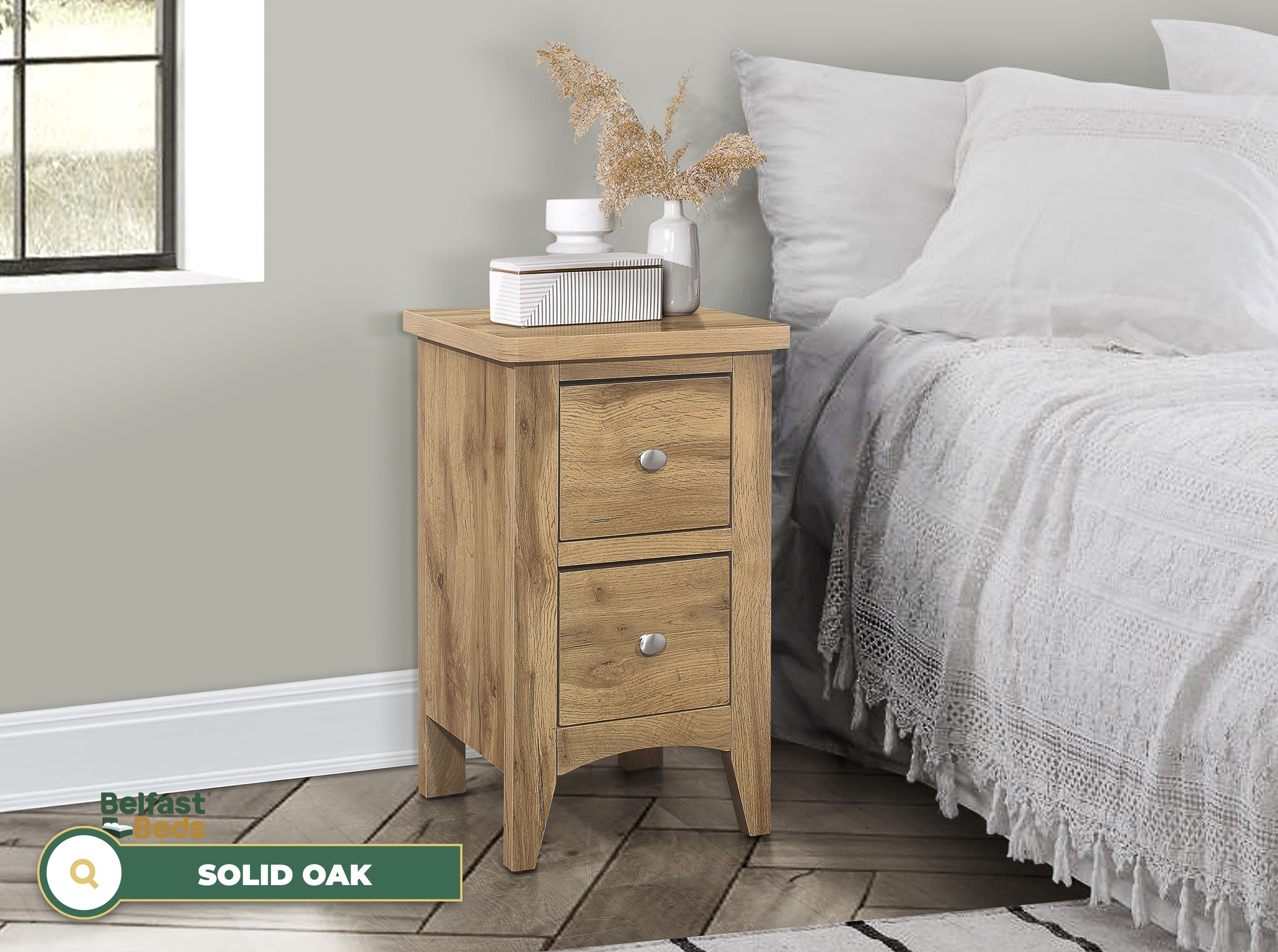 Hampstead 2 Drawer Bedside