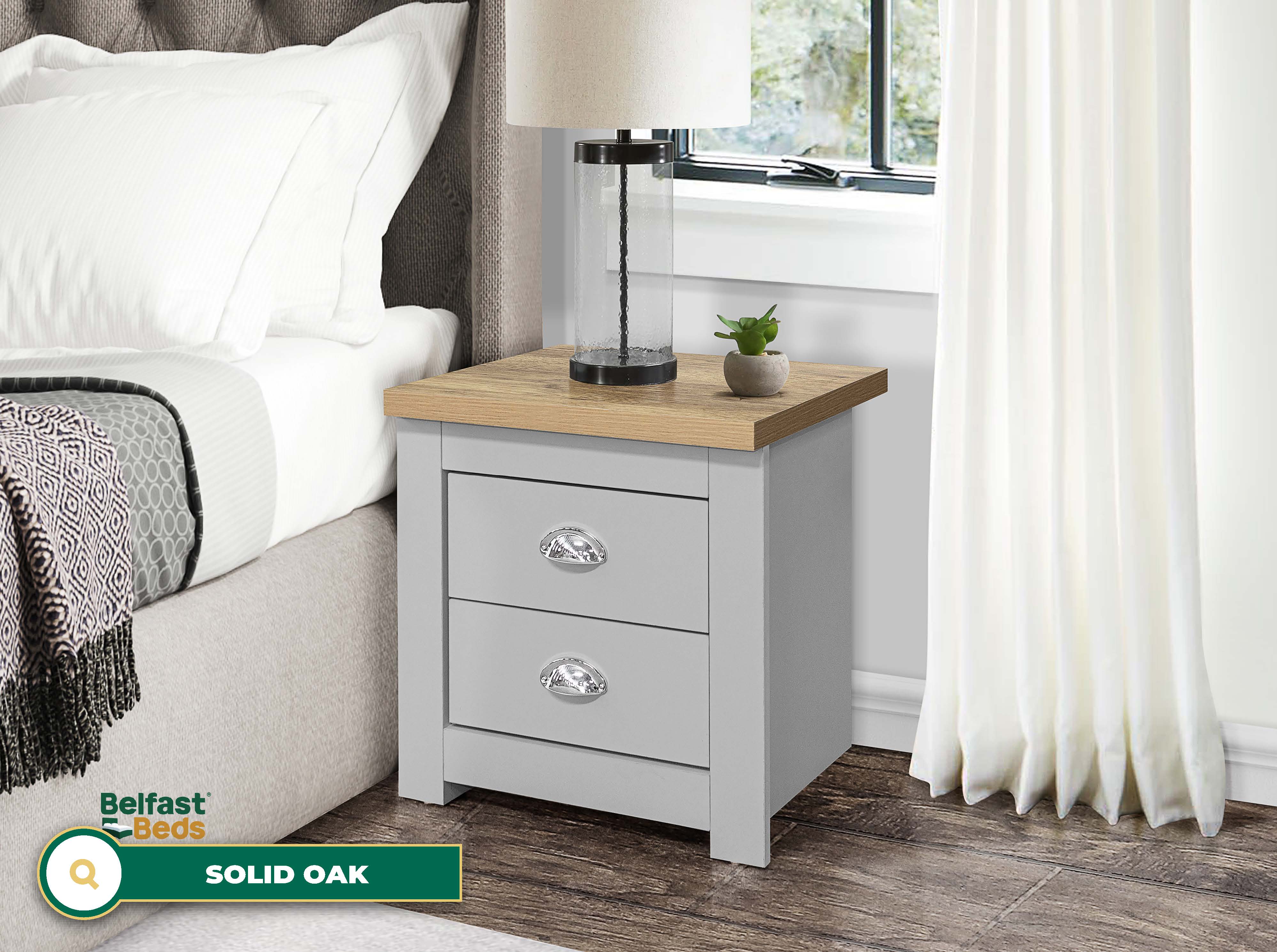 Highgate 2 Drawer Bedside
