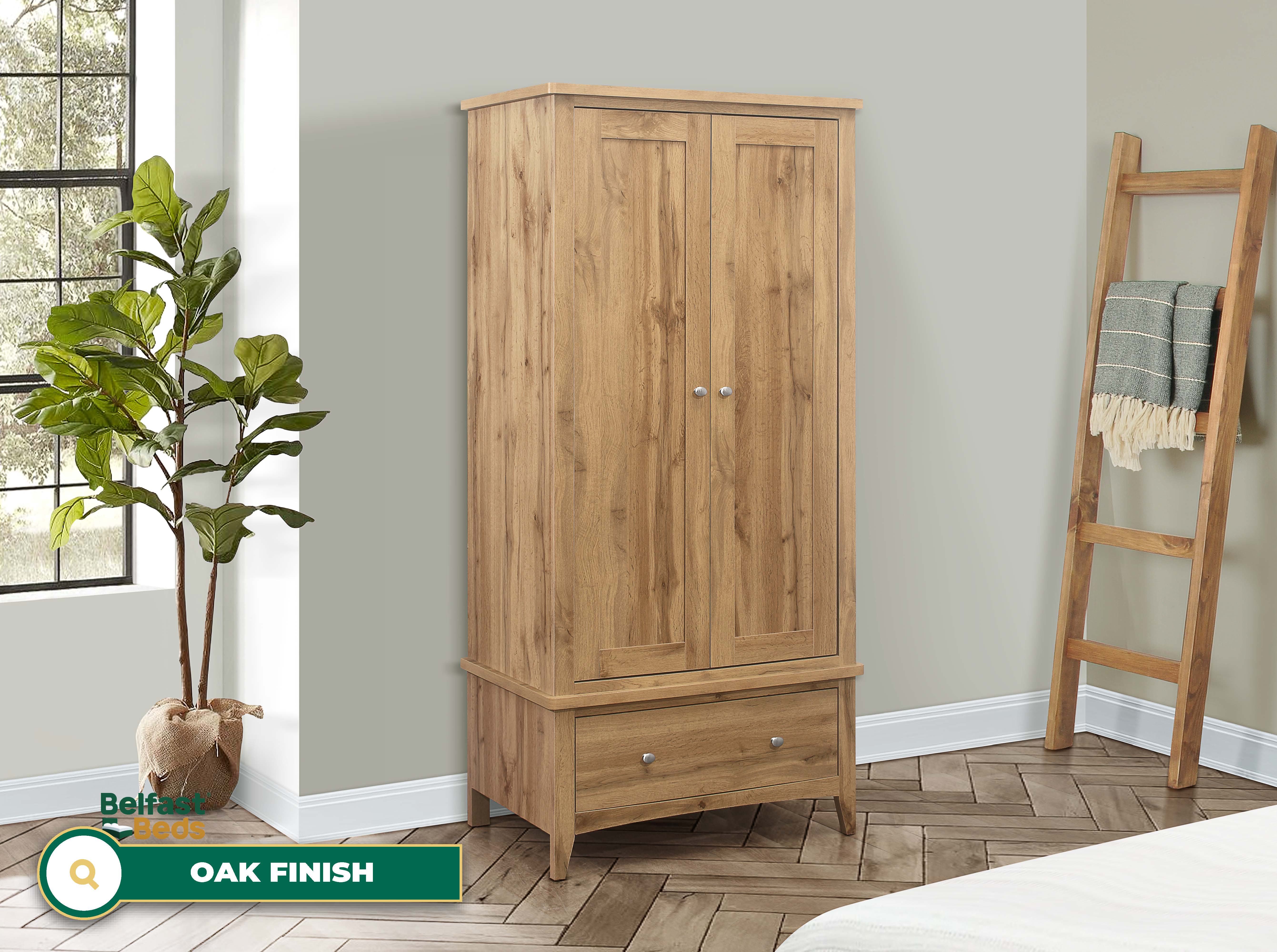 Hampstead 2 Door 1 Drawer Wardrobe