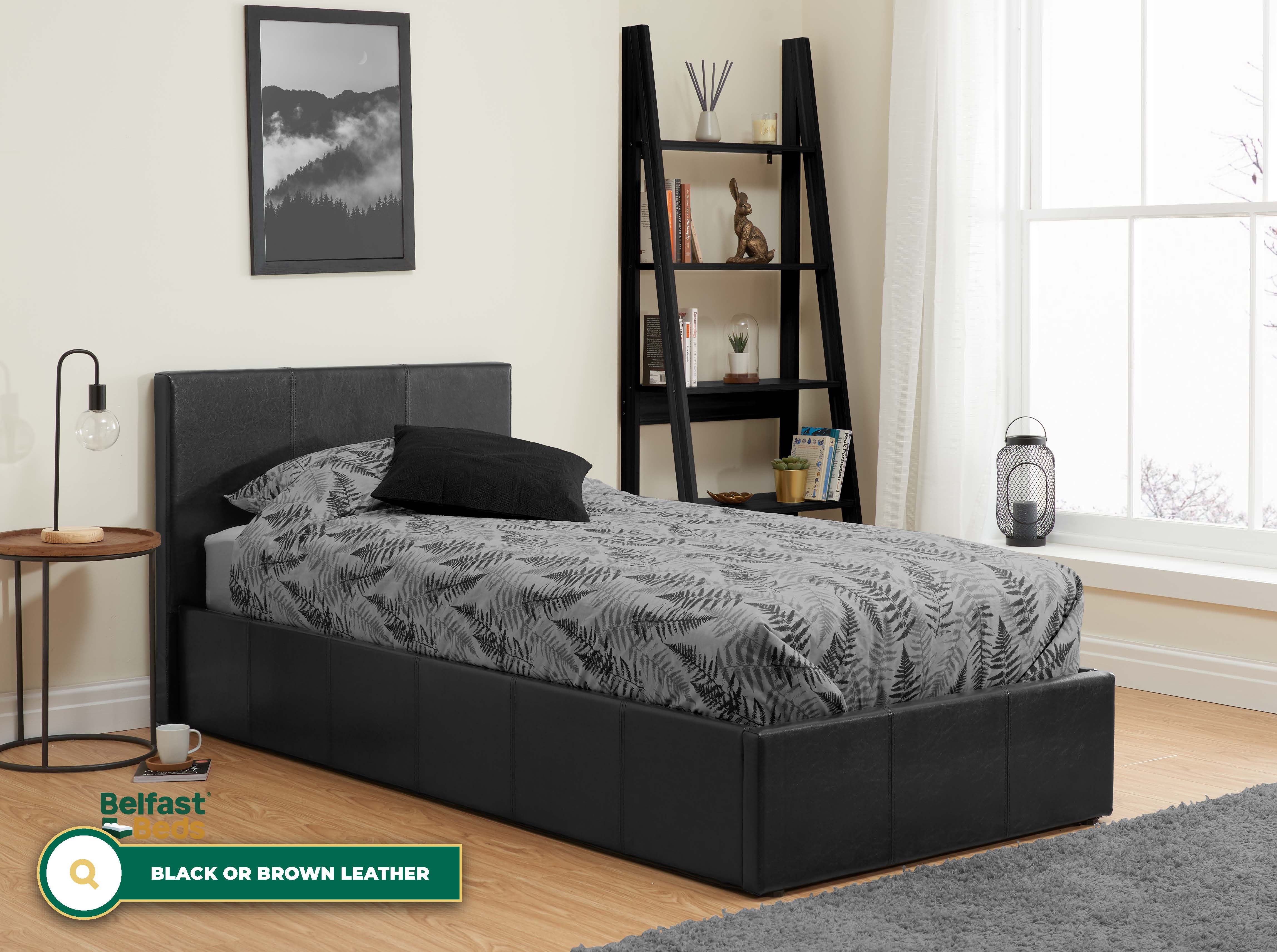 Birlea Berlin Leather Ottoman