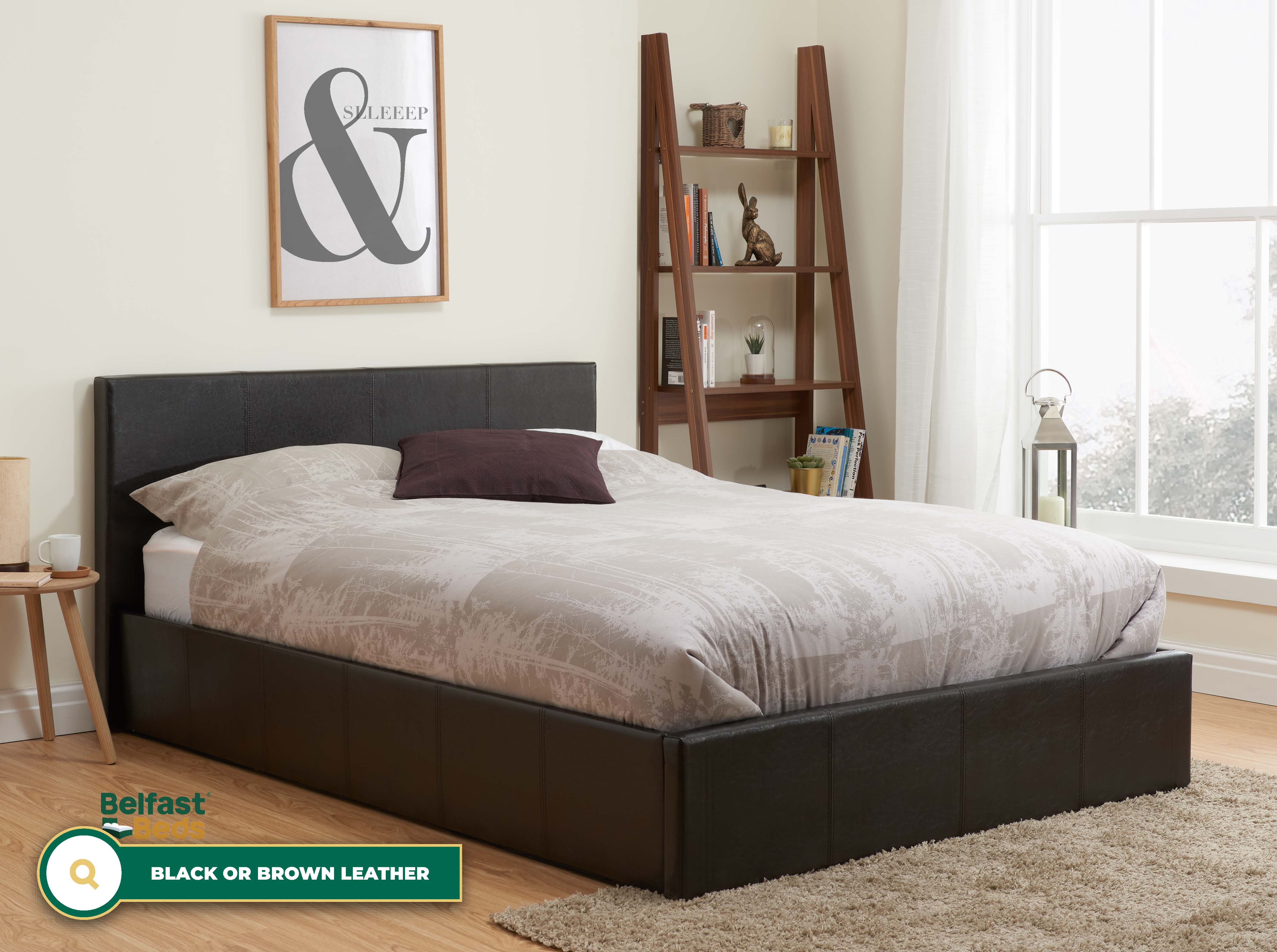 Birlea Berlin Leather Ottoman